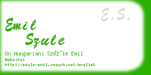 emil szule business card
